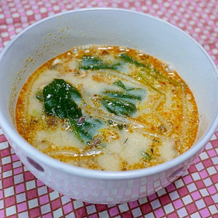 サバ缶豆乳スープ